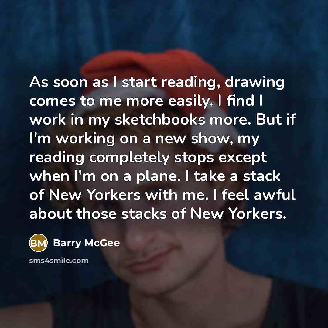“As soon as I start reading, drawing comes to me…” quote by Barry McGee
