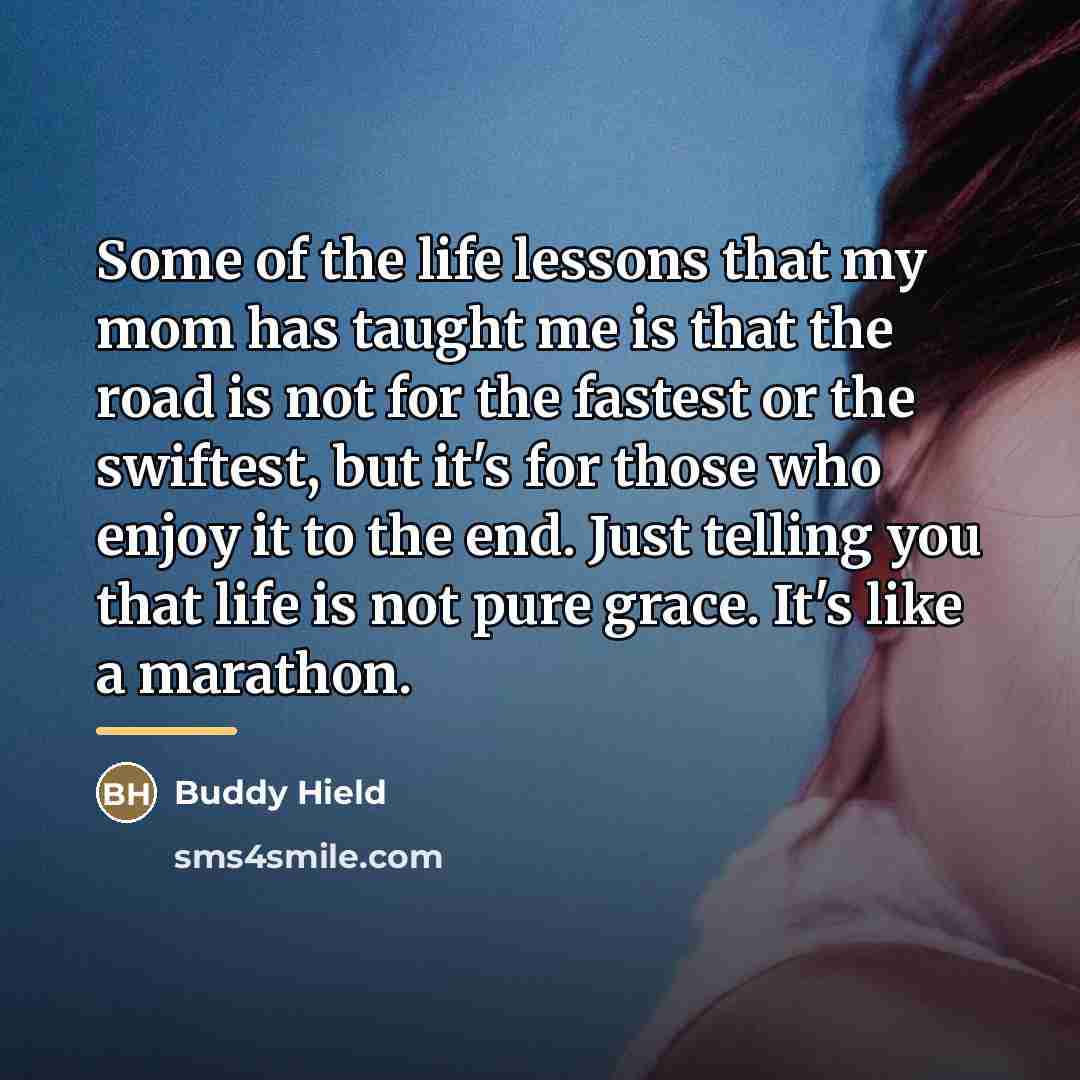 “Some of the life lessons that my mom has taught…” quote by Buddy Hield