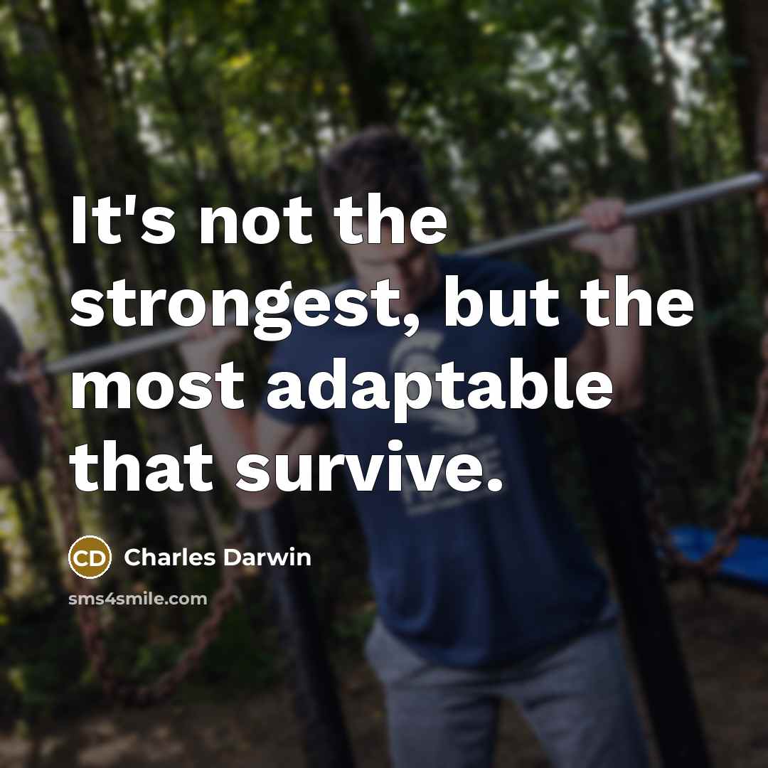 “It's not the strongest, but the most adaptable that survive.…” quote by Charles Darwin
