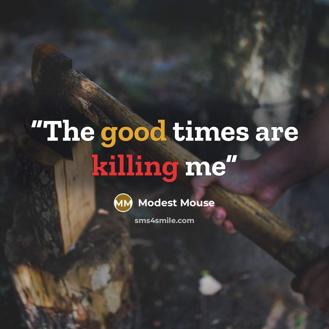 “The good times are killing me” quote by Modest Mouse