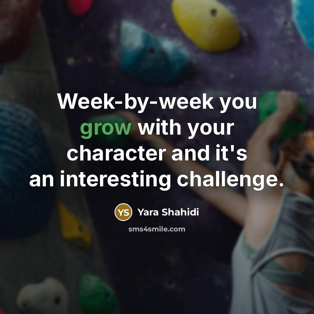 “Week-by-week you grow with your character and it's an interesting…” quote by Yara Shahidi