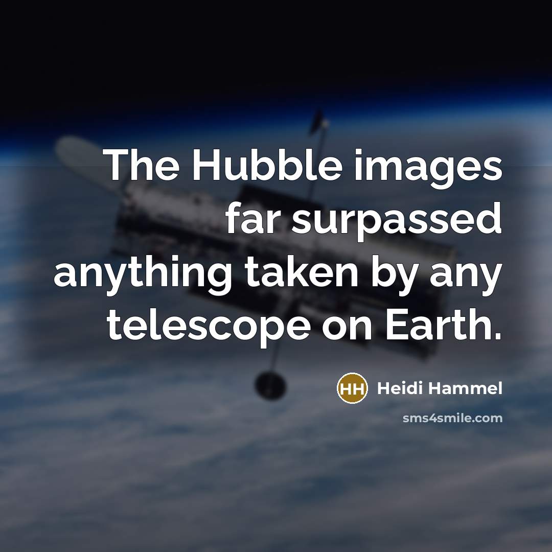 “The Hubble images far surpassed anything taken by any telescope…” quote by Heidi Hammel