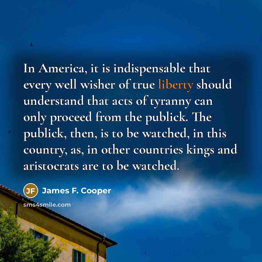 “In America, it is indispensable that every well wisher of…” quote by James F. Cooper