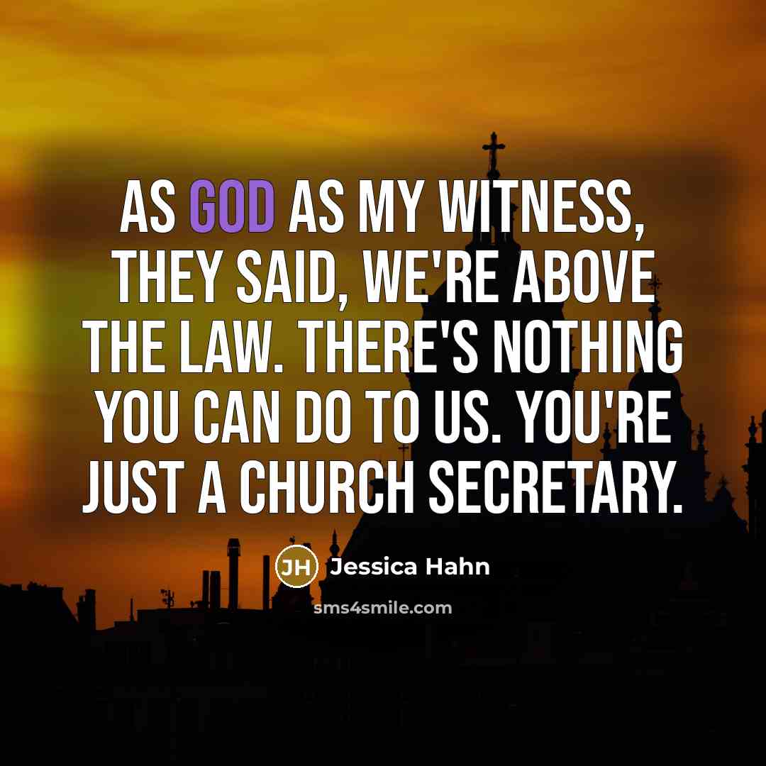 “As God as my witness, they said, We're above the…” quote by Jessica Hahn