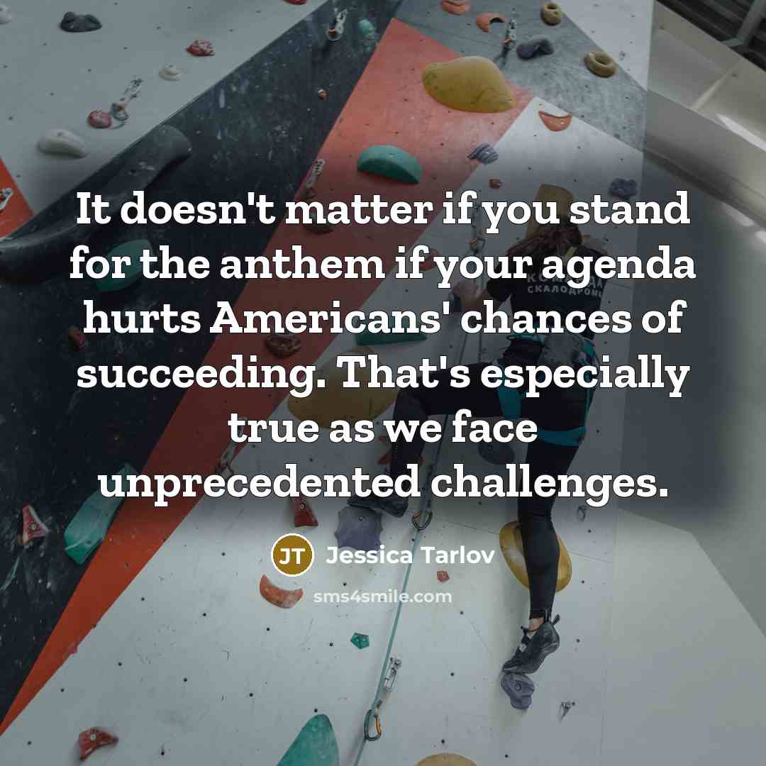 “It doesn't matter if you stand for the anthem if…” quote by Jessica Tarlov