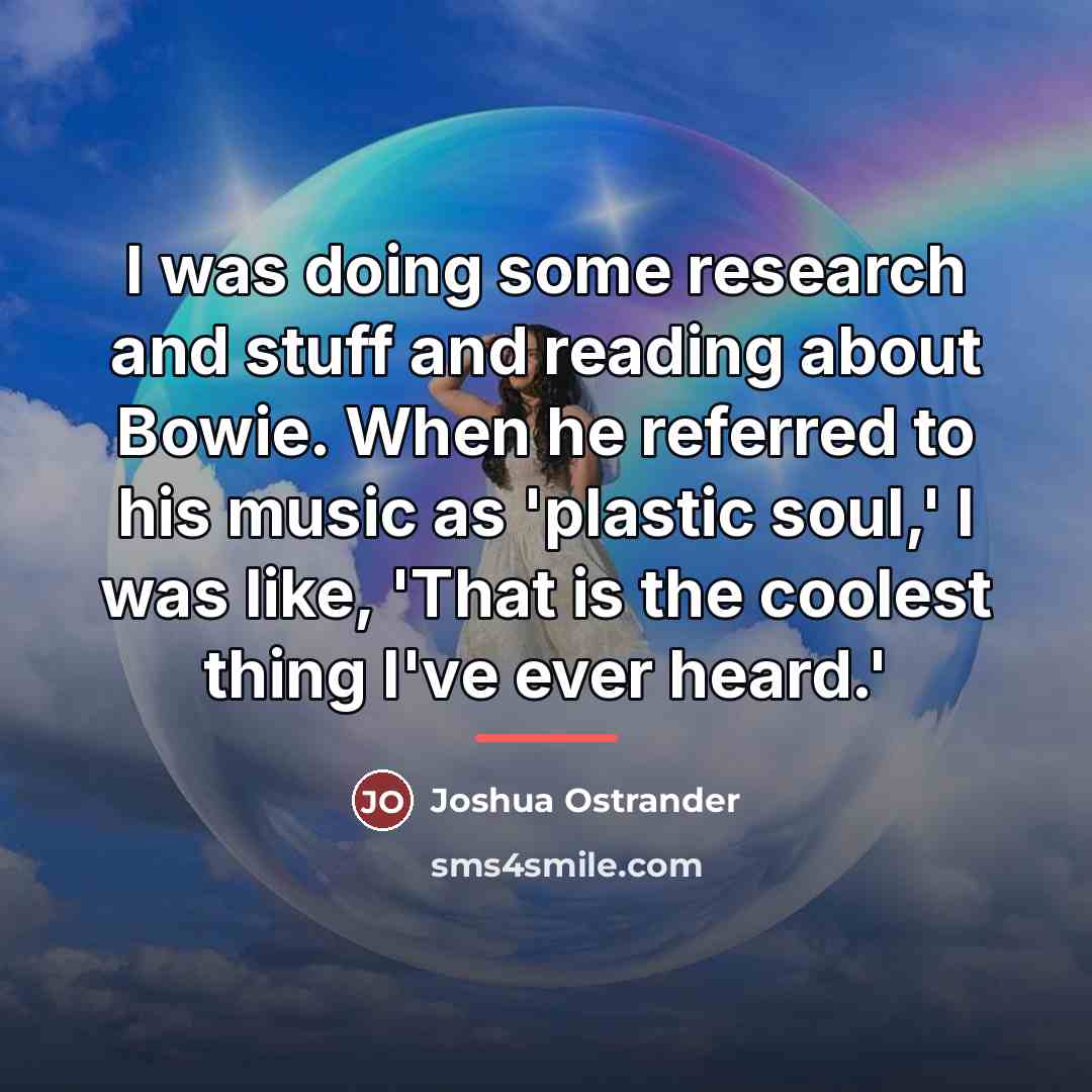“I was doing some research and stuff and reading about…” quote by Joshua Ostrander