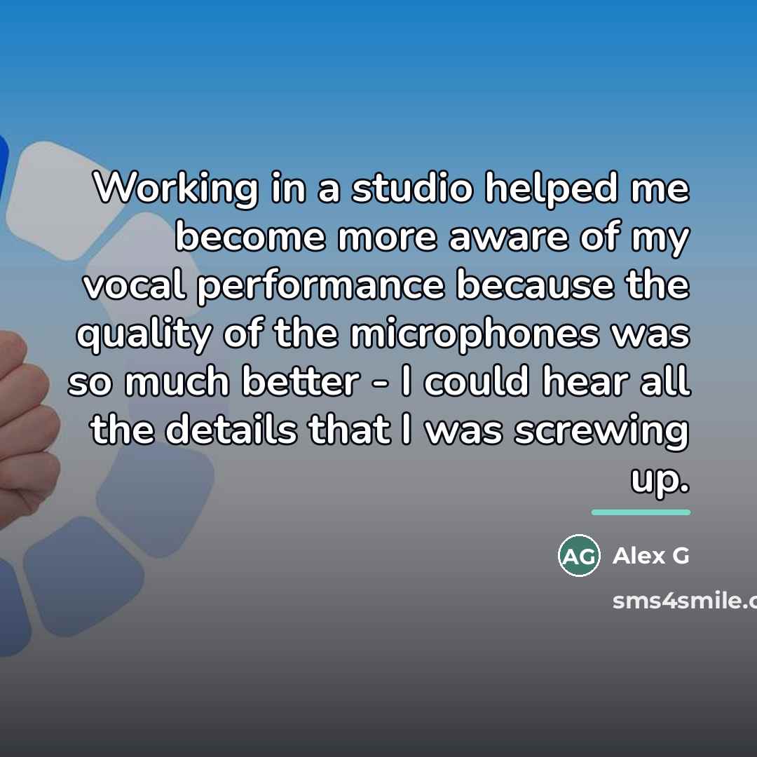 “Working in a studio helped me become more aware of…” quote by Alex G