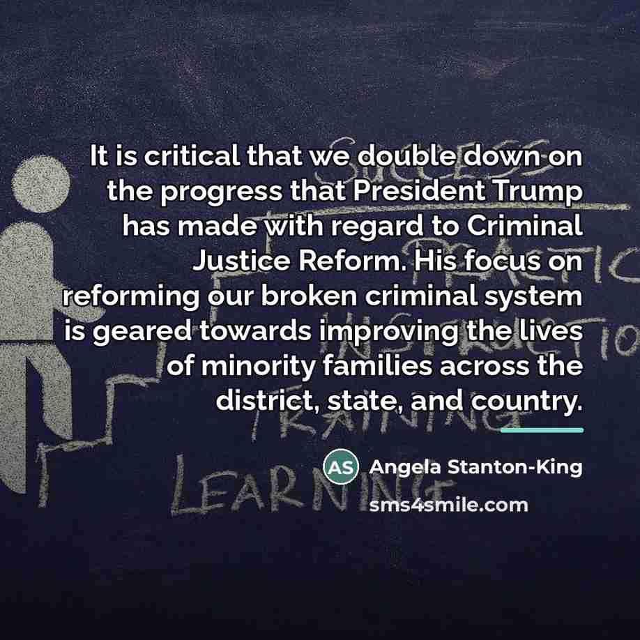 “It is critical that we double down on the progress…” quote by Angela Stanton-King