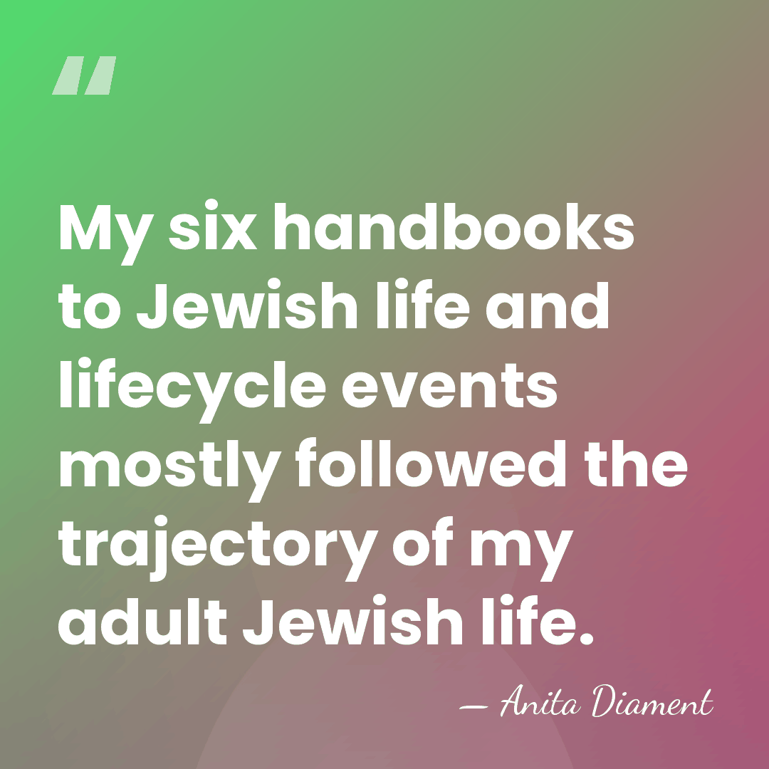 My six handbooks to Jewish life and lifecycle events mostly followed the&hellip; - Anita Diament