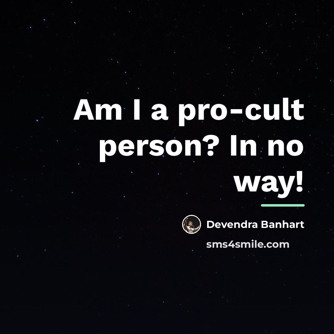 “Am I a pro-cult person? In no way!…” quote by Devendra Banhart