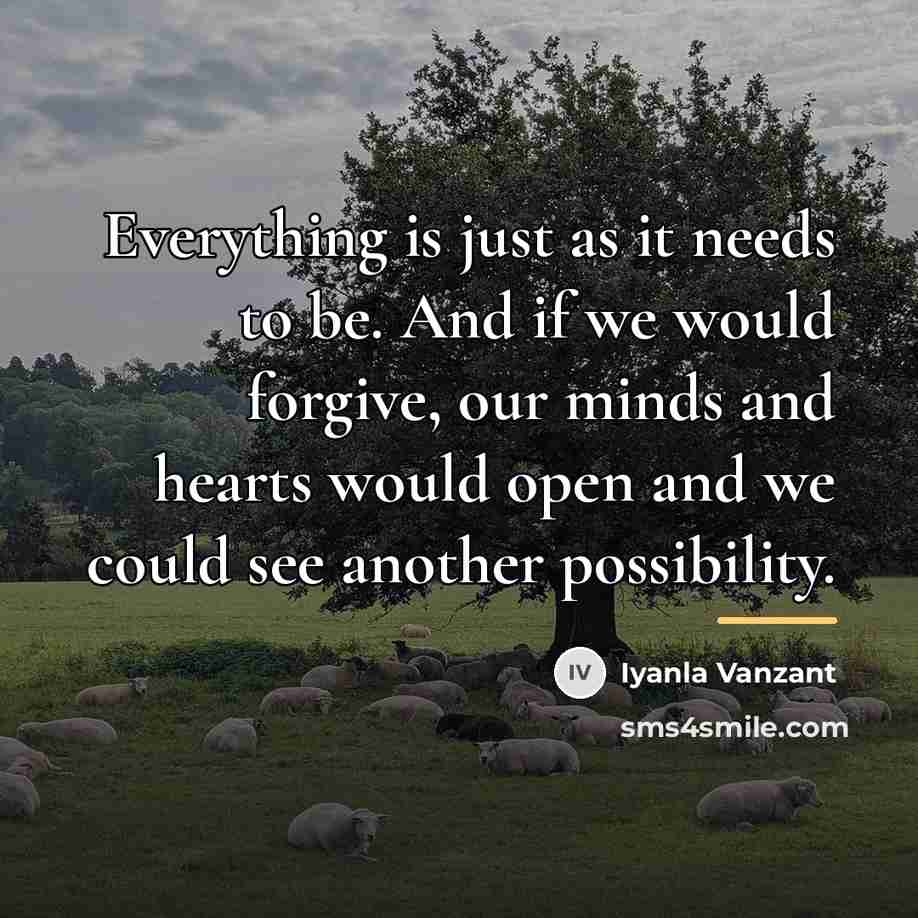 “Everything is just as it needs to be. And if…” quote by Iyanla Vanzant