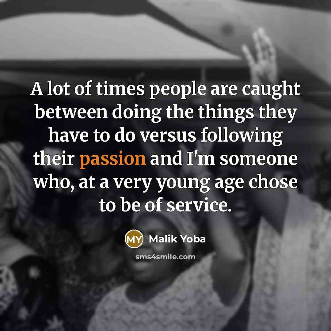 “A lot of times people are caught between doing the…” quote by Malik Yoba