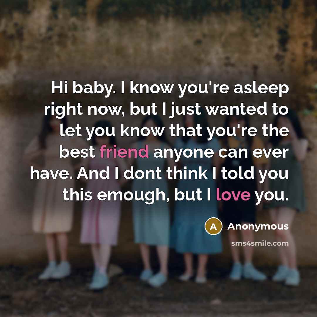 “Hi baby. I know you`re asleep right now, but I…” quote by Anonymous