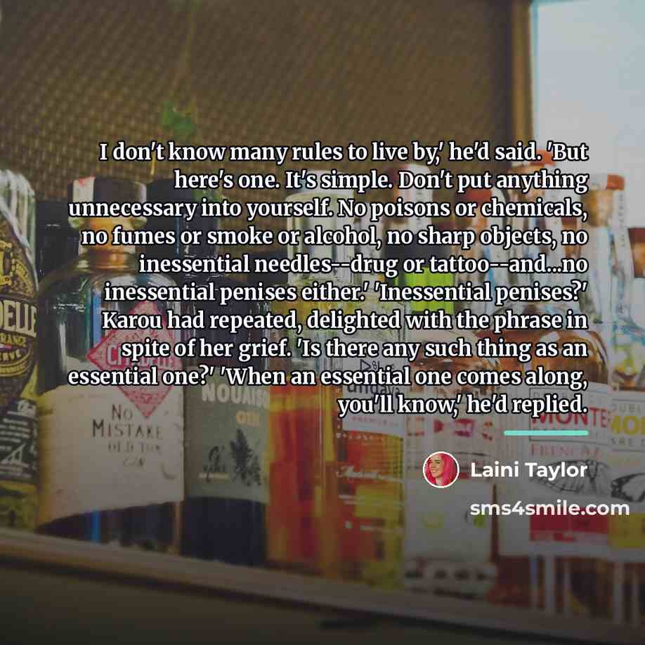 “I don't know many rules to live by,' he'd said.…” quote by Laini Taylor