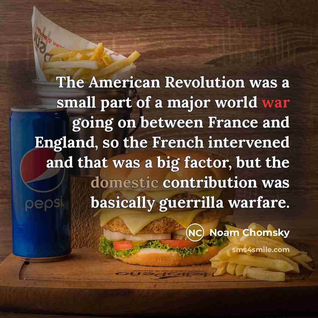 “The American Revolution was a small part of a major…” quote by Noam Chomsky
