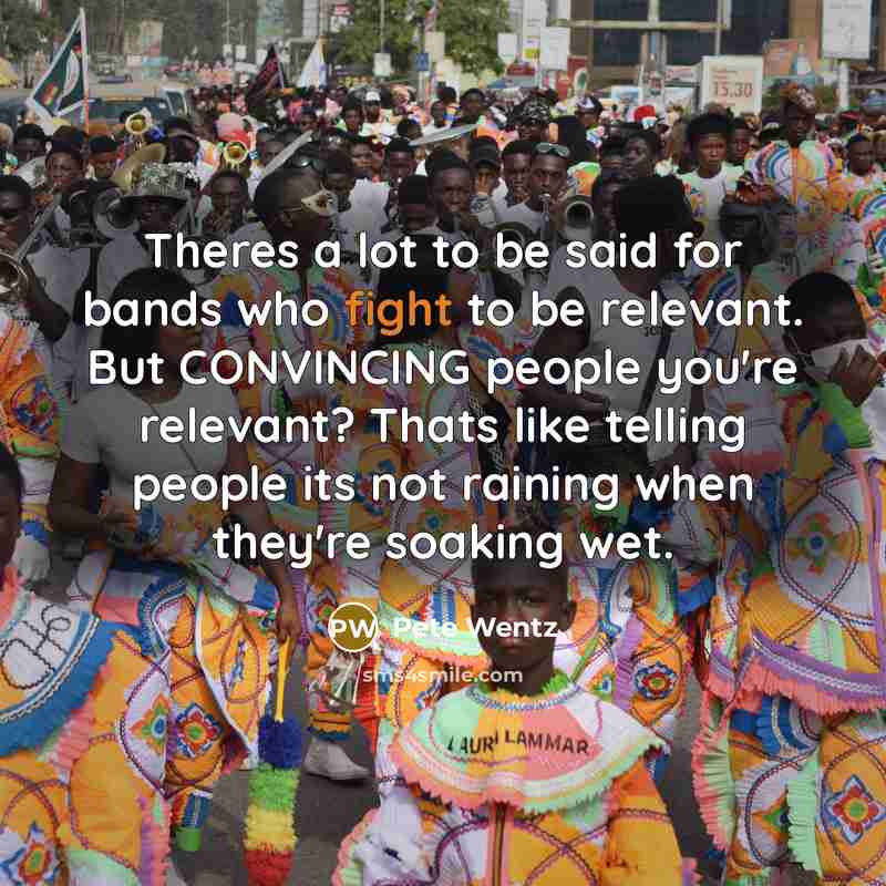 “Theres a lot to be said for bands who fight…” quote by Pete Wentz