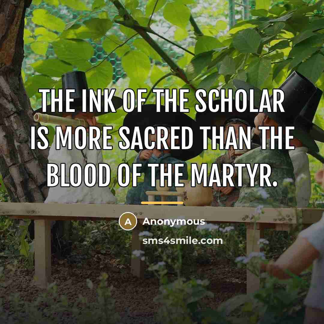 “The ink of the scholar is more sacred than the…” quote by Akbar Ahmed