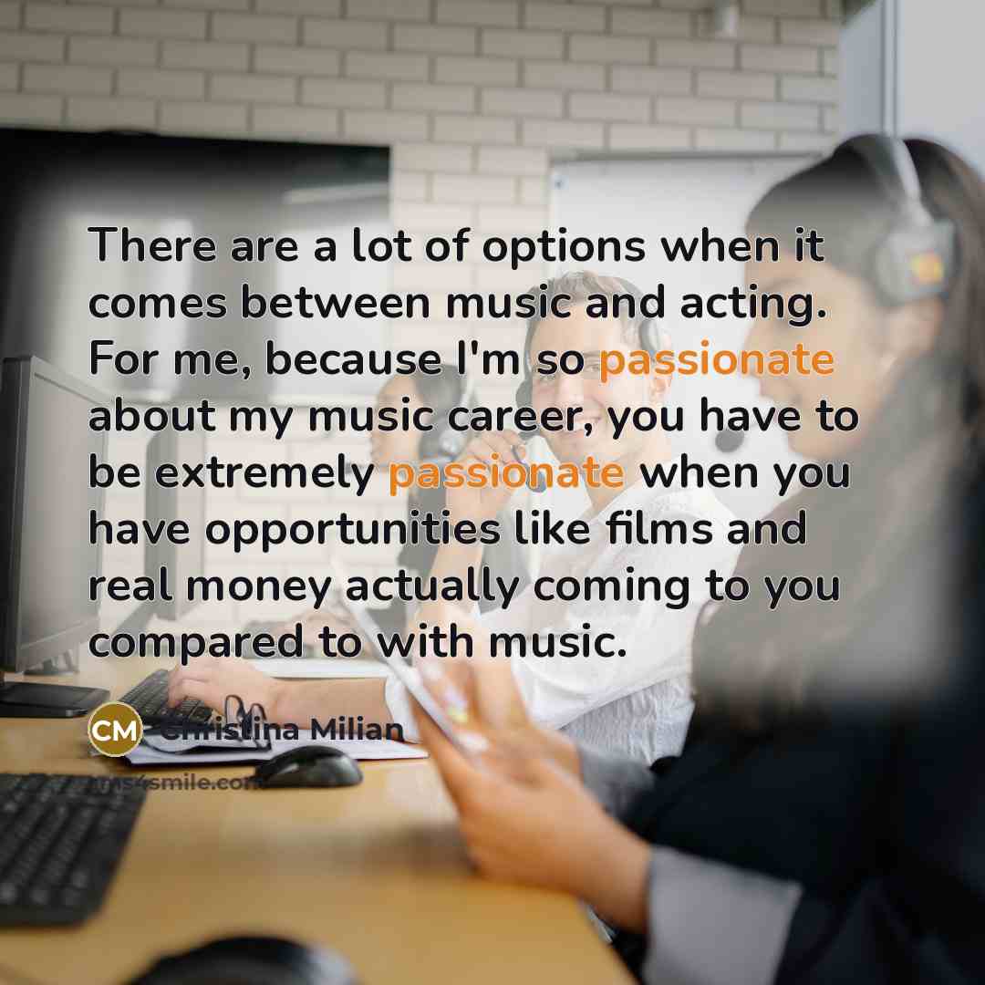 “There are a lot of options when it comes between…” quote by Christina Milian