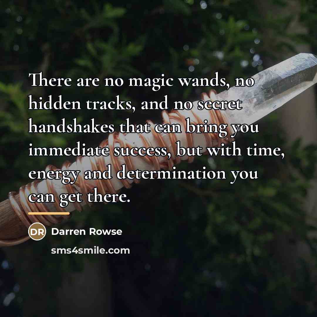 “There are no magic wands, no hidden tracks, and no…” quote by Darren Rowse