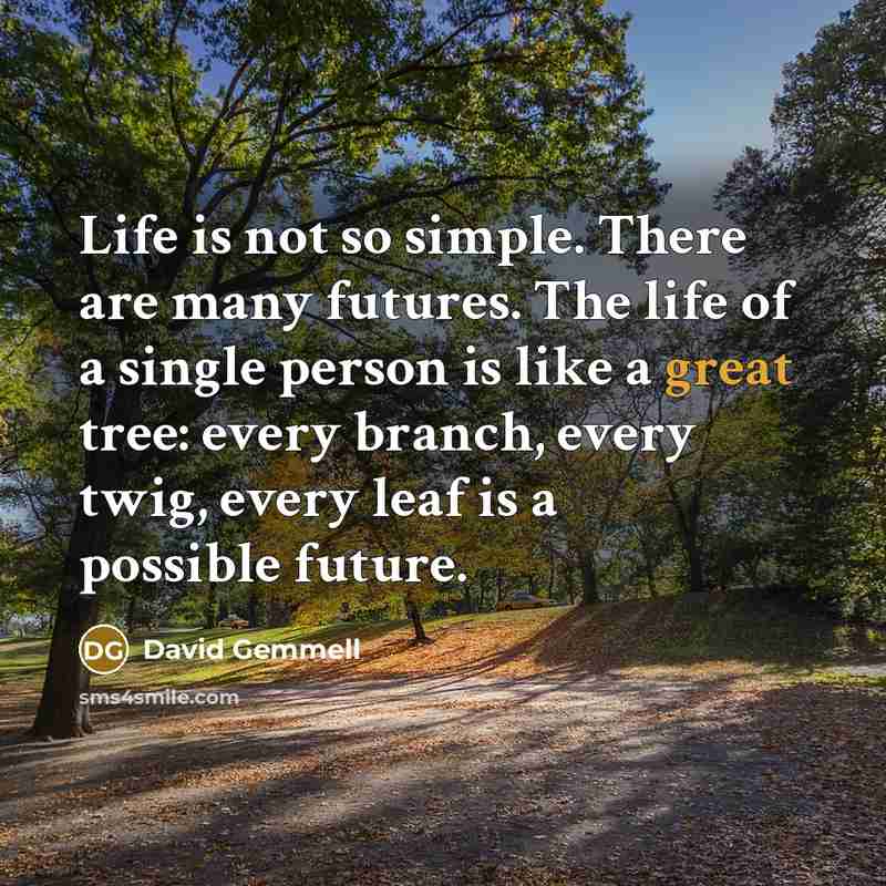 “Life is not so simple. There are many futures. The…” quote by David Gemmell
