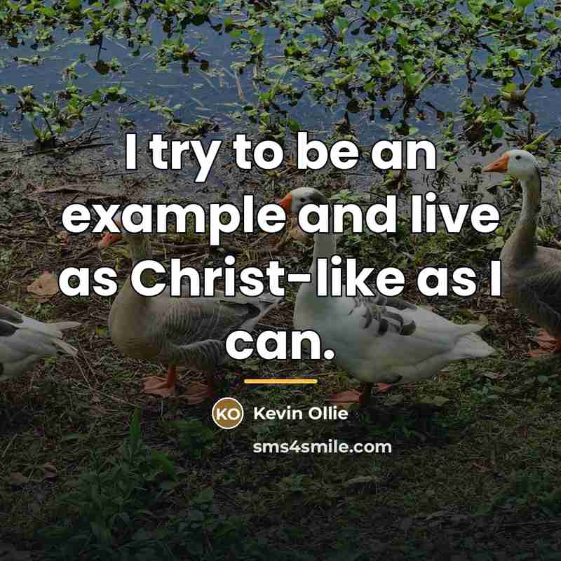 “I try to be an example and live as Christ-like…” quote by Kevin Ollie