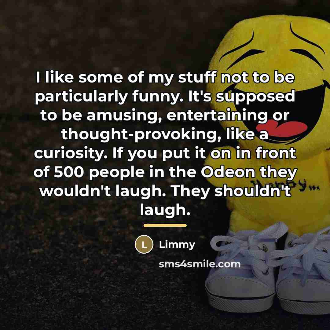 “I like some of my stuff not to be particularly…” quote by Limmy