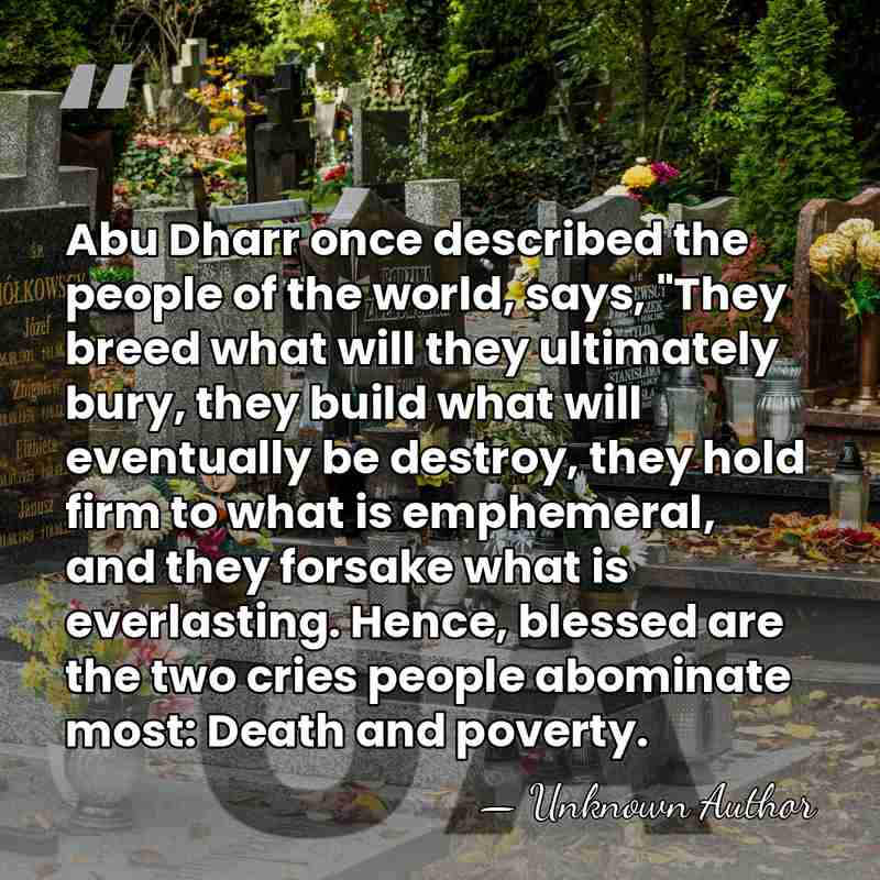 Abu Dharr once described the people of the world, says, "They breed&hellip; - Abu Dhar al-Ghifari