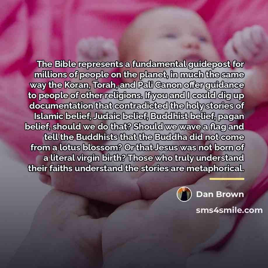 “The Bible represents a fundamental guidepost for millions of people…” quote by Dan Brown
