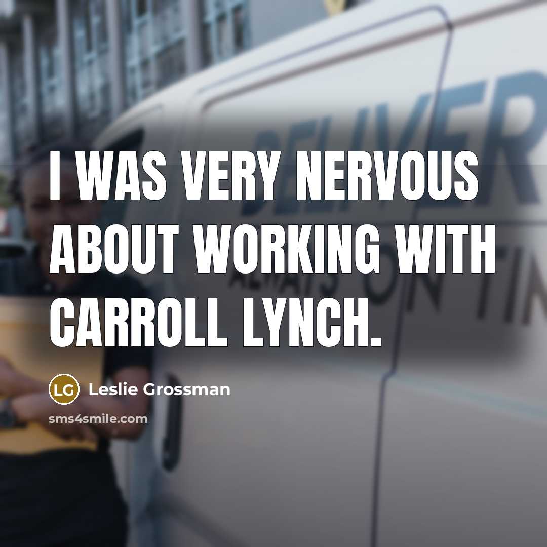 “I was very nervous about working with Carroll Lynch.…” quote by Leslie Grossman