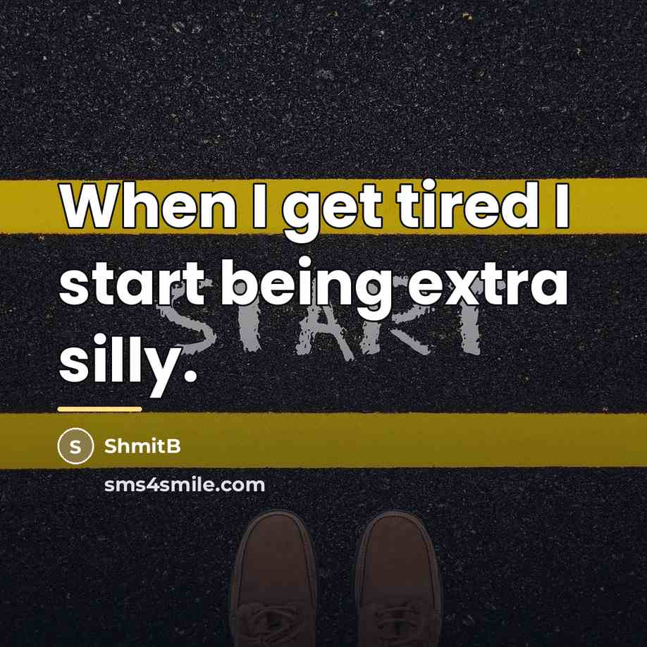 “When I get tired I start being extra silly.…” quote by ShmitB