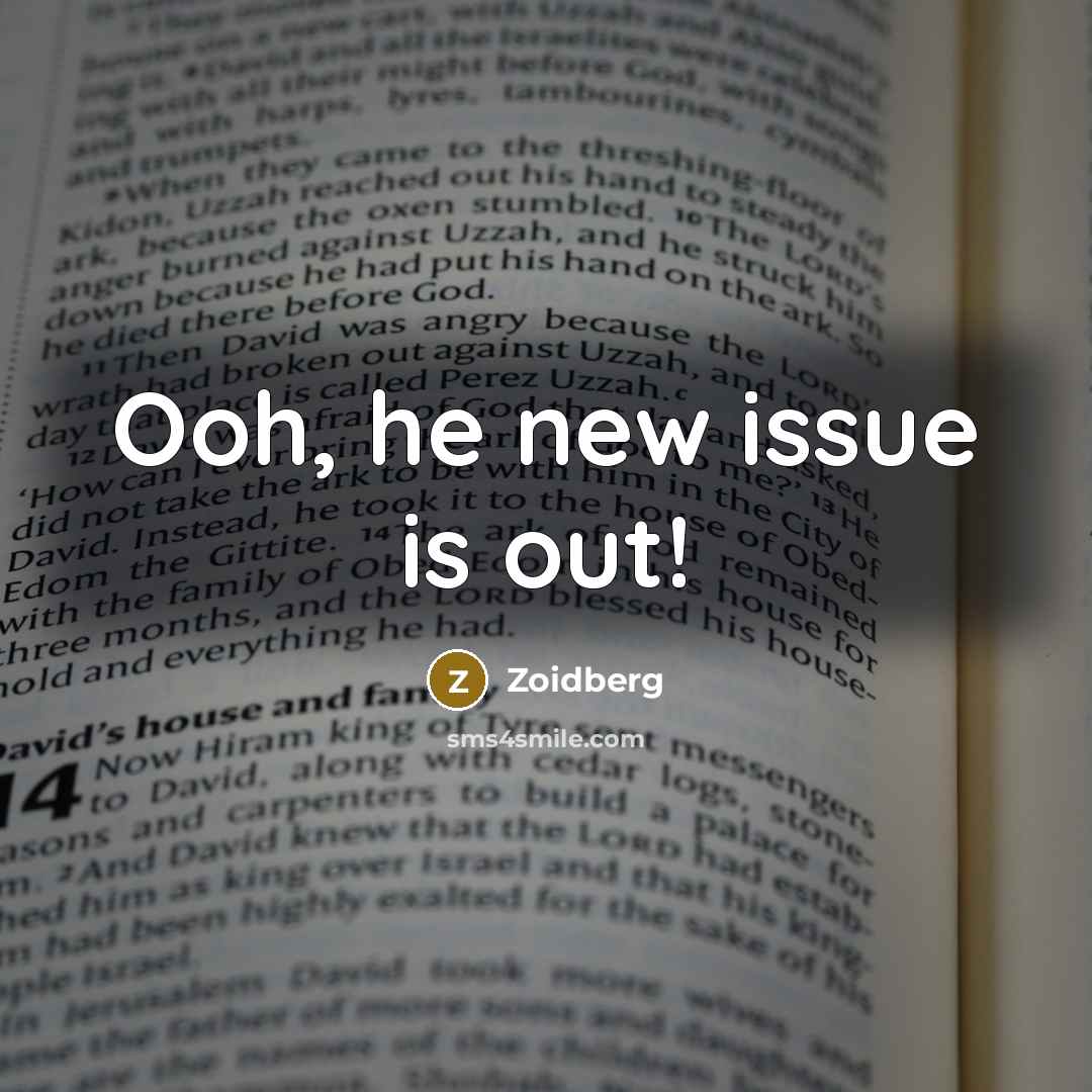 “Ooh, he new issue is out!…” quote by Zoidberg