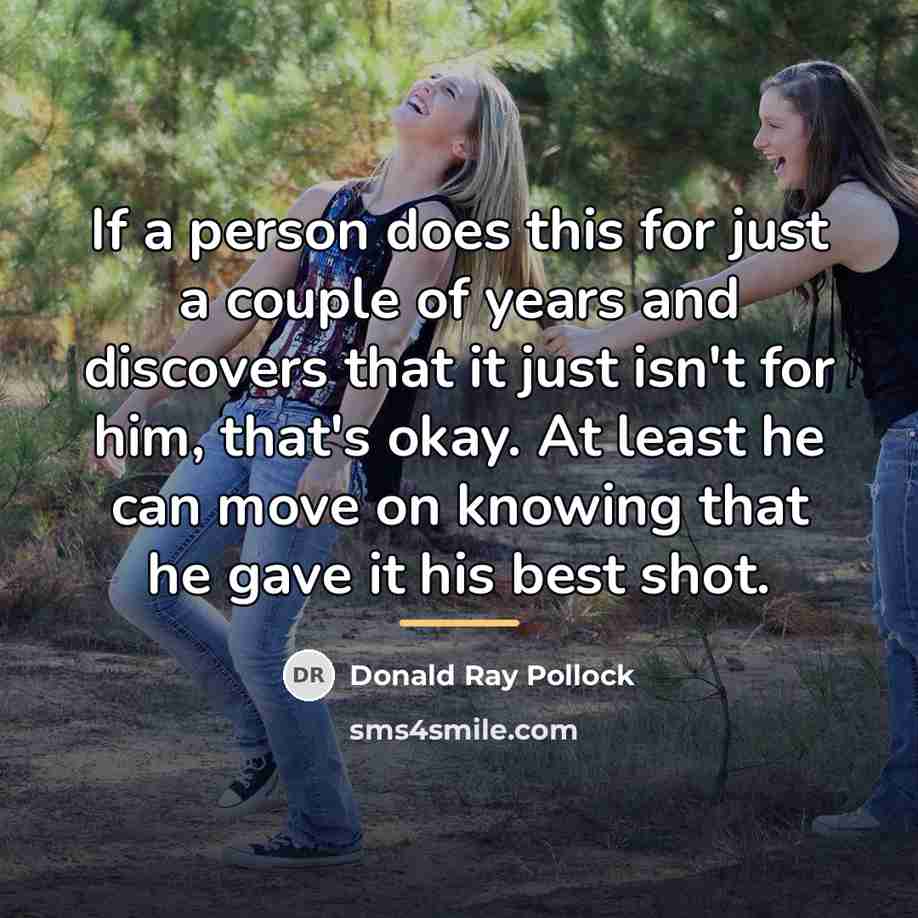 “If a person does this for just a couple of…” quote by Donald Ray Pollock
