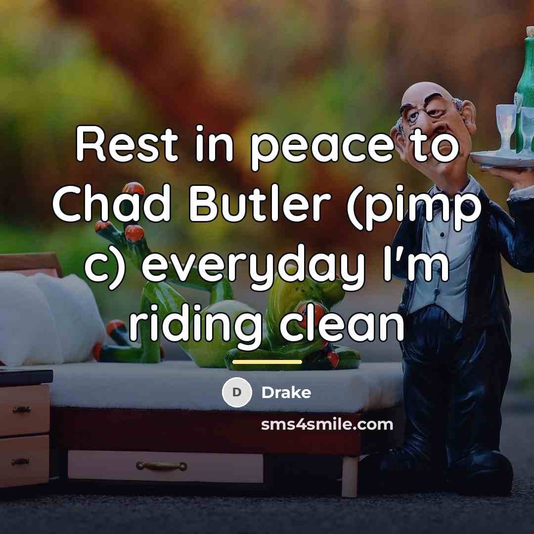 “Rest in peace to Chad Butler (pimp c) everyday I'm…” quote by Drake