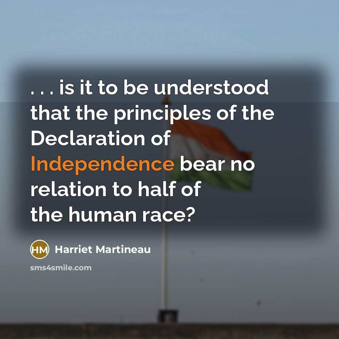 “. . . is it to be understood that the…” quote by Harriet Martineau