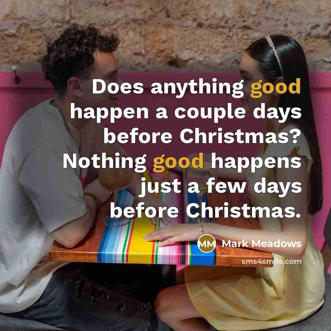“Does anything good happen a couple days before Christmas? Nothing…” quote by Mark Meadows