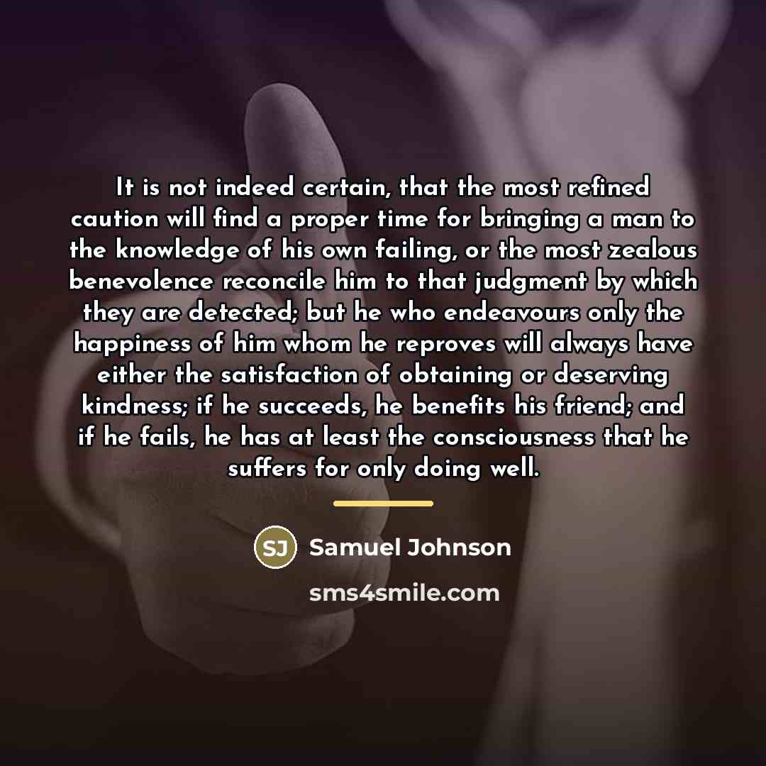 “It is not indeed certain, that the most refined caution…” quote by Samuel Johnson