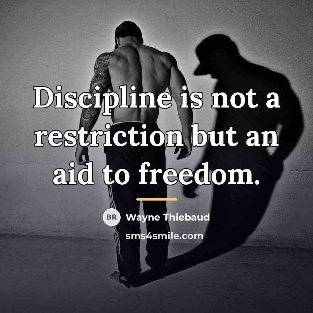 “Discipline is not a restriction but an aid to freedom.…” quote by Wayne Thiebaud