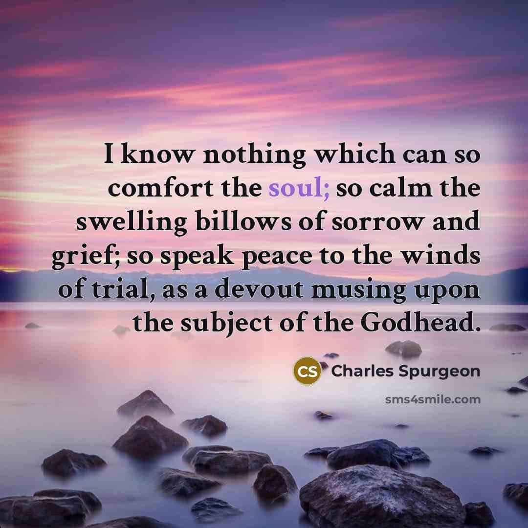 “I know nothing which can so comfort the soul; so…” quote by Charles Spurgeon