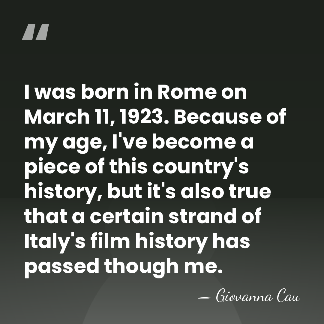 I was born in Rome on March 11, 1923. Because of my&hellip; - Giovanna Cau