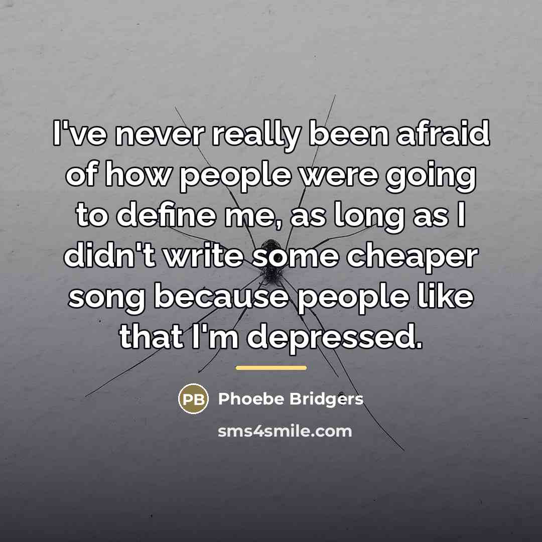 “I've never really been afraid of how people were going…” quote by Phoebe Bridgers