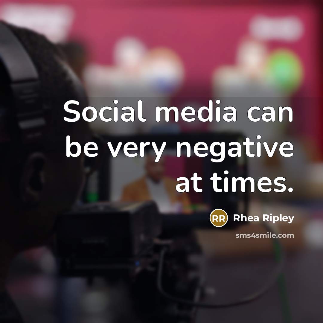 “Social media can be very negative at times.…” quote by Rhea Ripley