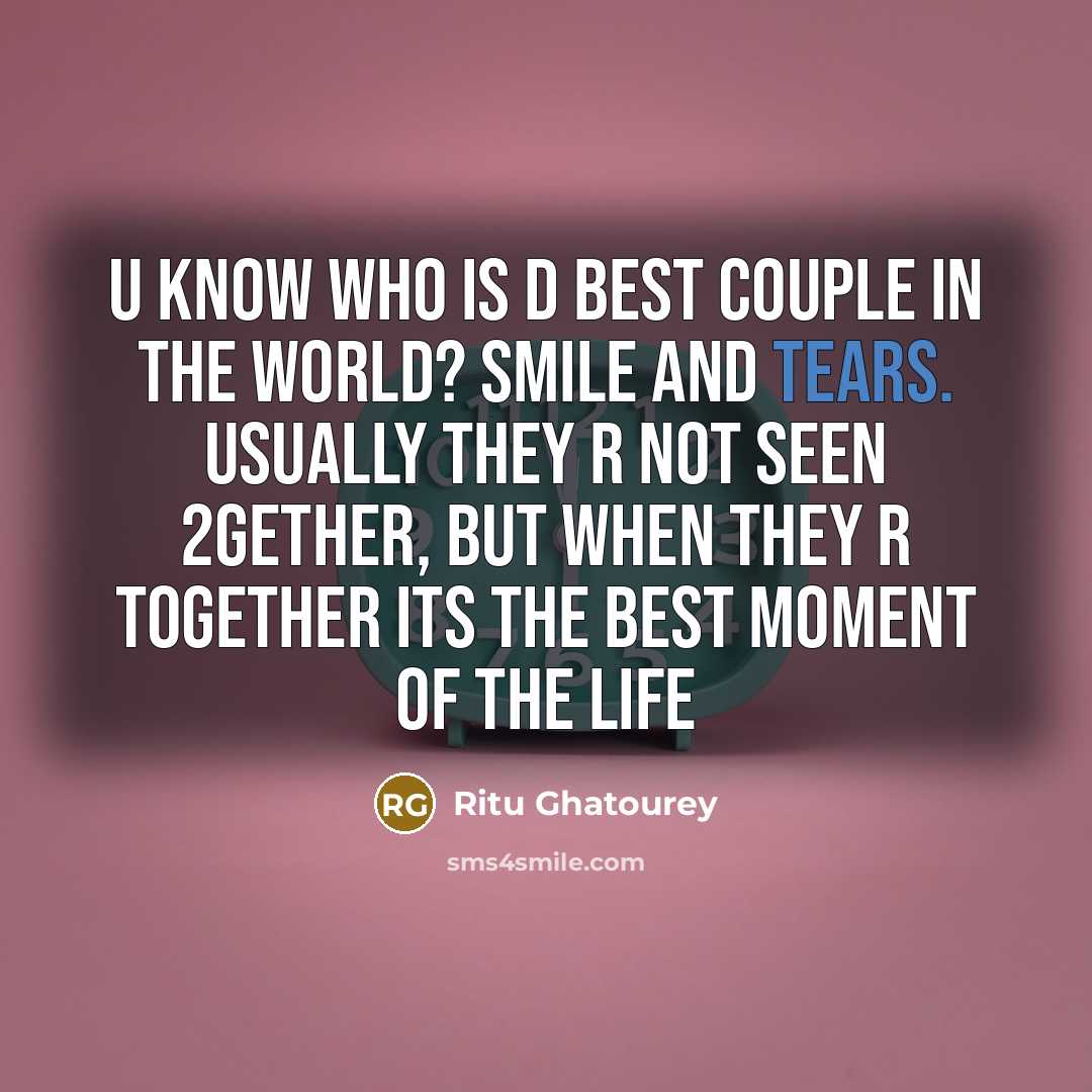 “U know who is d best couple in the world?…” quote by Ritu Ghatourey