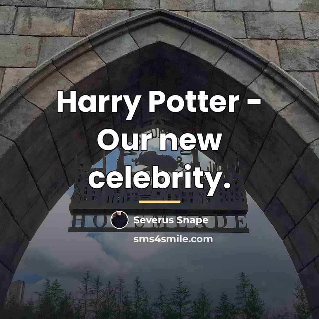 “Harry Potter - Our new celebrity.…” quote by Severus Snape