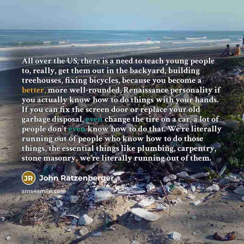 “All over the US, there is a need to teach…” quote by John Ratzenberger
