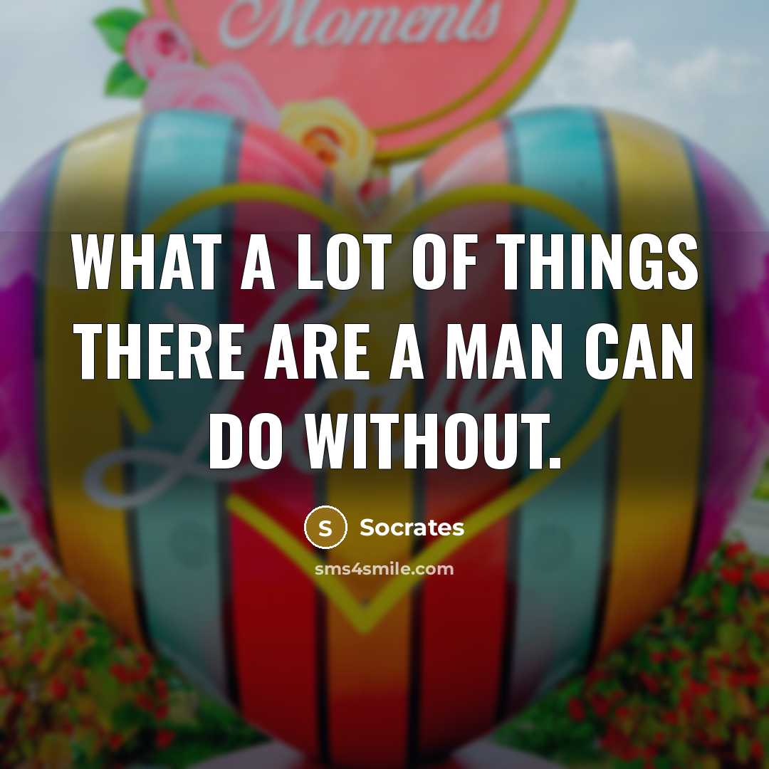 “What a lot of things there are a man can…” quote by Socrates