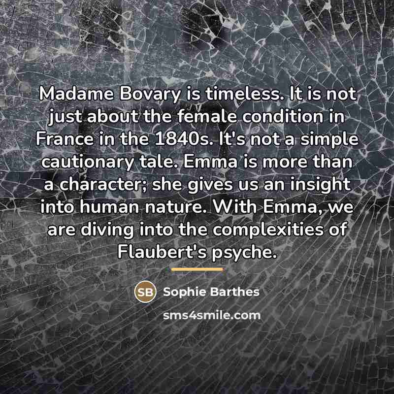 “Madame Bovary is timeless. It is not just about the…” quote by Sophie Barthes