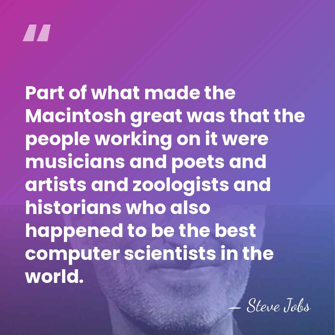 Part of what made the Macintosh great was that the people working&hellip; - Steve Jobs