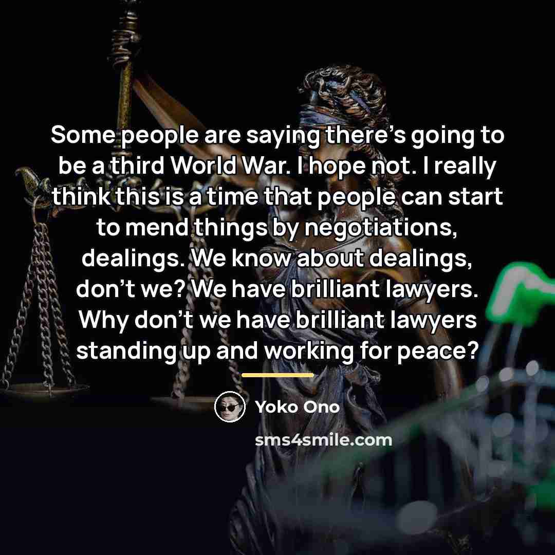 “Some people are saying there's going to be a third…” quote by Yoko Ono