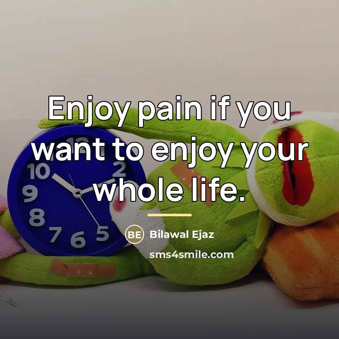 “Enjoy pain if you want to enjoy your whole life.…” quote by Bilawal Ejaz