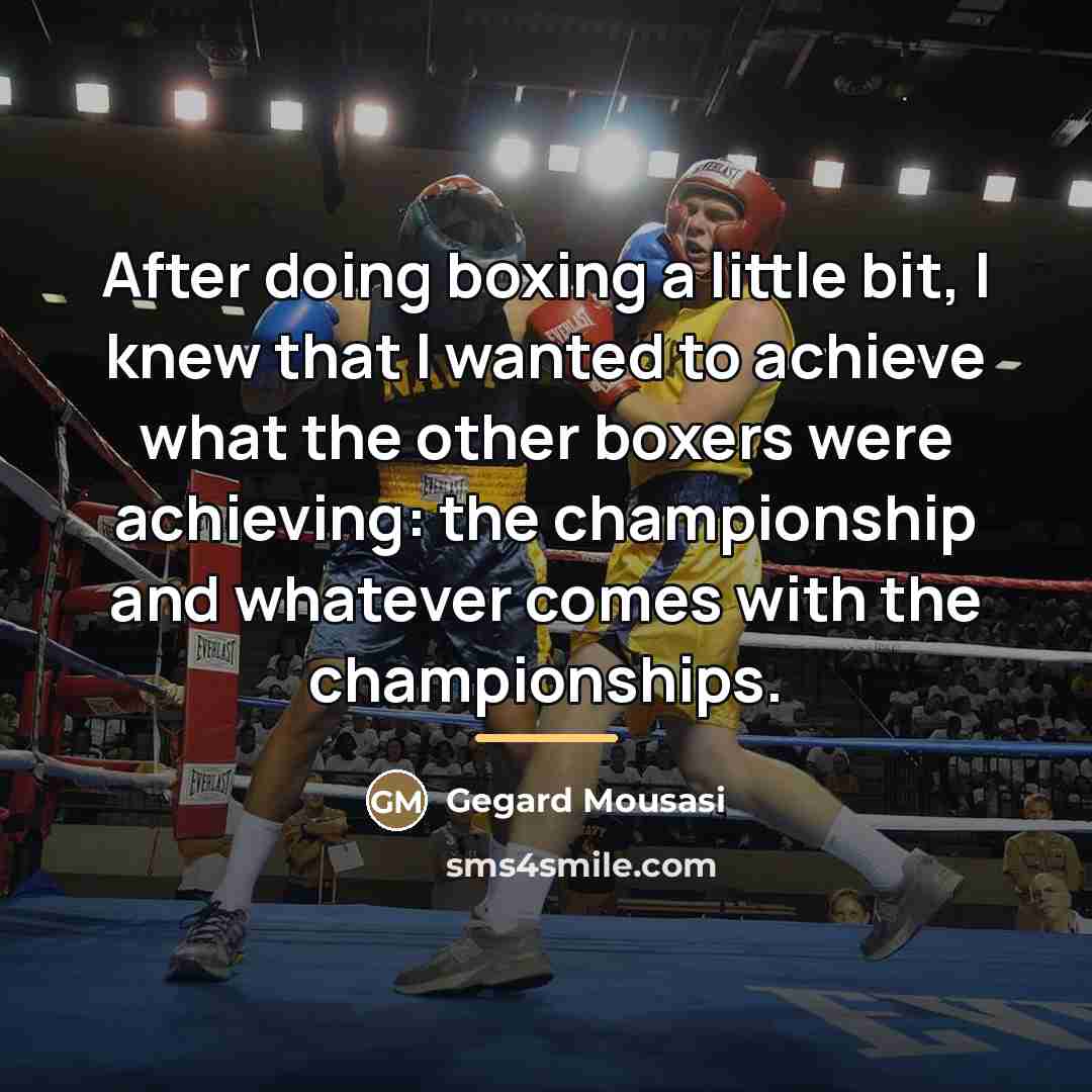 “After doing boxing a little bit, I knew that I…” quote by Gegard Mousasi